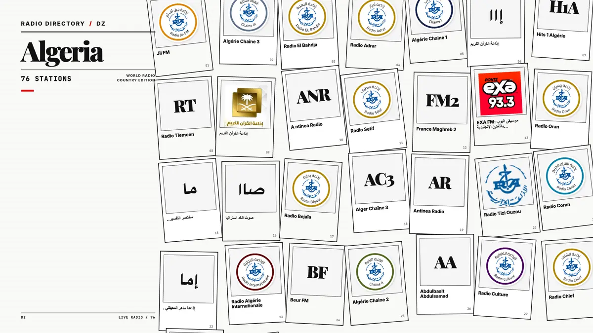 Logos of popular Algeria radio stations