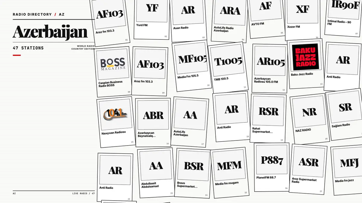 Logos of popular Azerbaijan radio stations