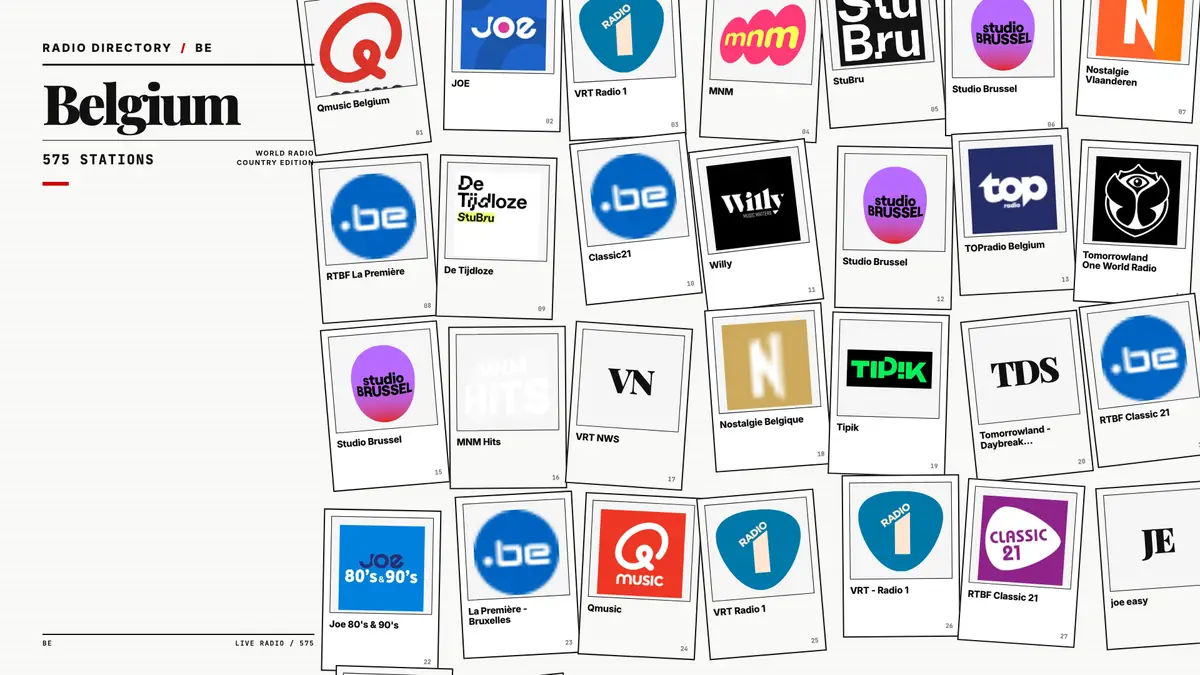 Logos of popular Belgium radio stations