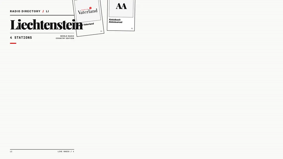Logos of popular Liechtenstein radio stations