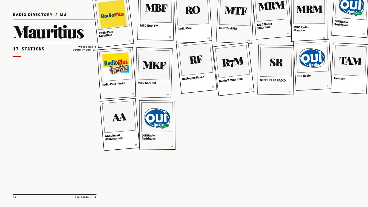 Logos of popular Mauritius radio stations