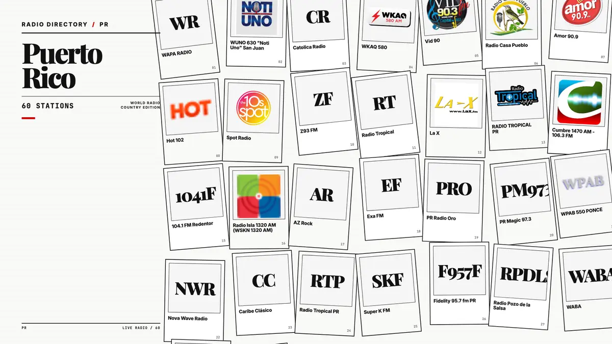 Logos of popular Puerto Rico radio stations