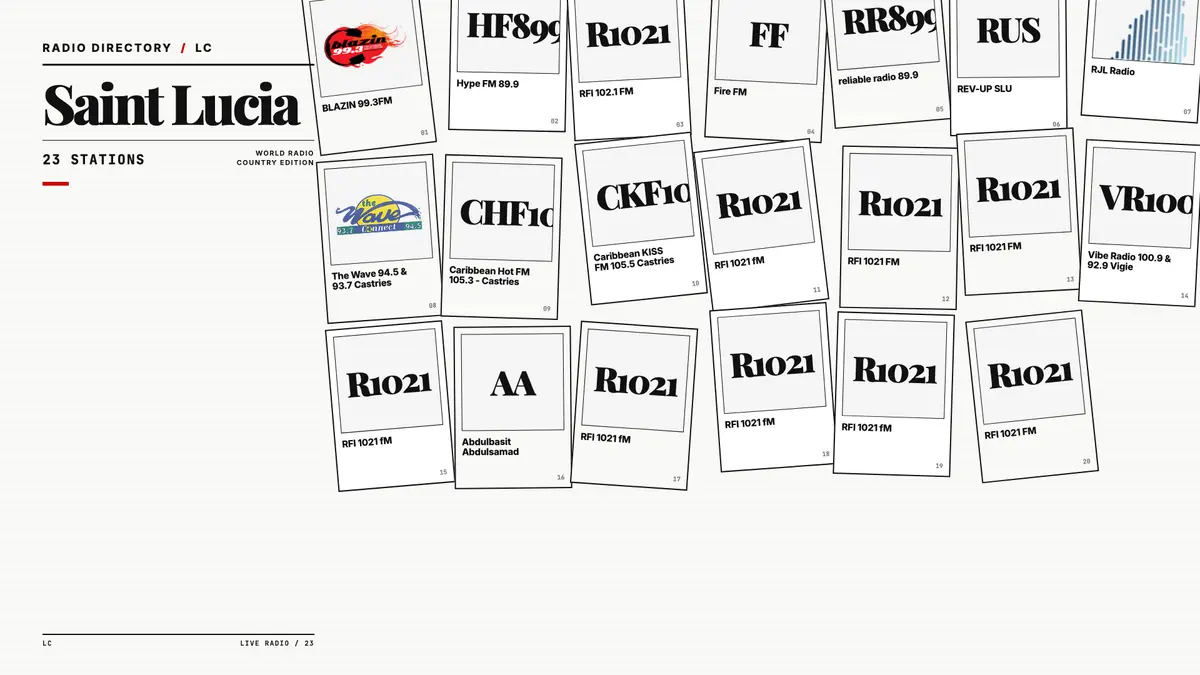 Logos of popular Saint Lucia radio stations