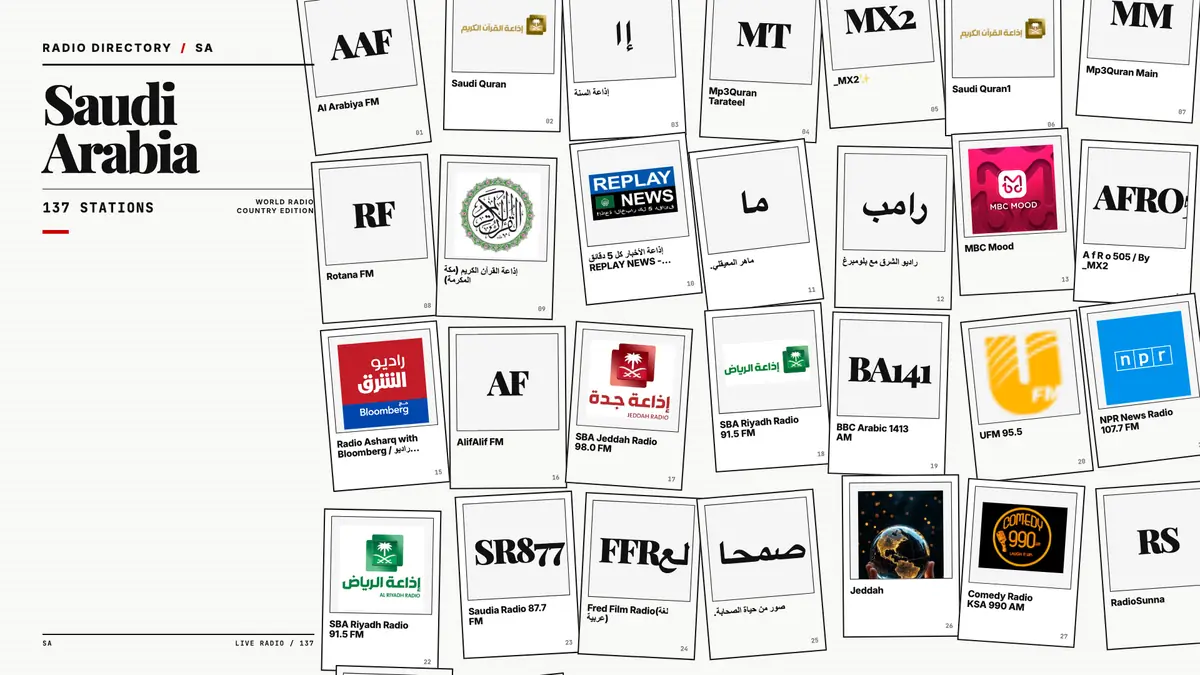 Logos of popular Saudi Arabia radio stations