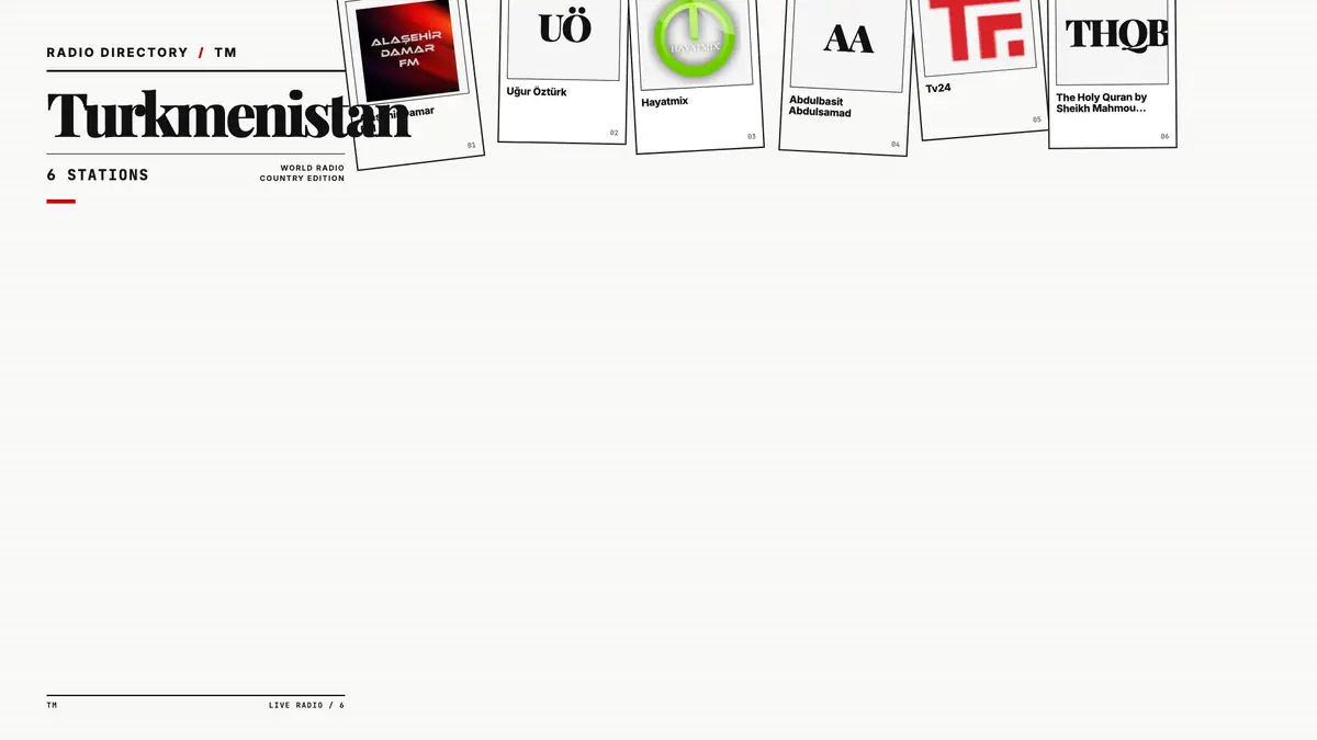 Logos of popular Turkmenistan radio stations